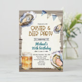 Oester- en bierfeest uitnodiging (Staand voorkant)