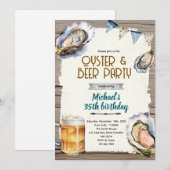 Oester- en bierfeest uitnodiging (Voorkant / Achterkant)