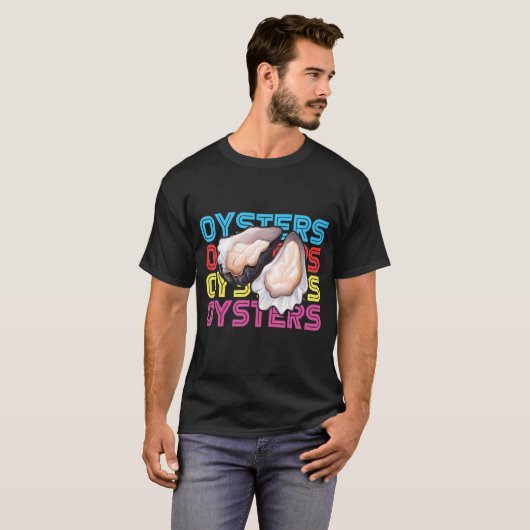 Oester- en schelpdieren voor de zeevruchten t-shirt (Voorkant volledig)