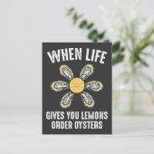 Oester eten - Zeevoedsel gourmet Briefkaart (Staand voorkant)