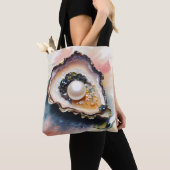 Oester met parel schelpdieren kunst tote bag (Dichtbij)