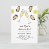 Oester Roast Champagne Verloving  Kaart (Staand voorkant)