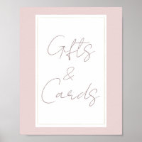 Oester Roze & Gouden Moderne Trouwcadeaukaarten Bo