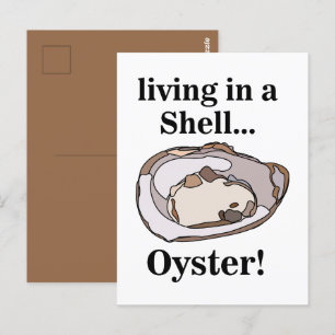 Oester Schelp Grappig Briefkaart
