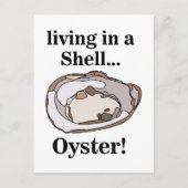 Oester Schelp Grappig Briefkaart (Voorkant)