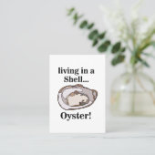 Oester Schelp Grappig Visitekaartje (Staand voorkant)