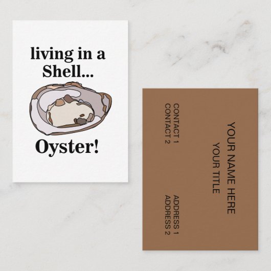 Oester Schelp Grappig Visitekaartje (Voorkant / Achterkant)