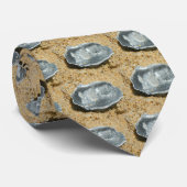 Oester Shell in het zand Stropdas (Opgerold)