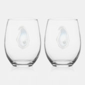 Oester Stemless wijnglas - 2 set Wijnglas Zonder Voet (Achterkant)