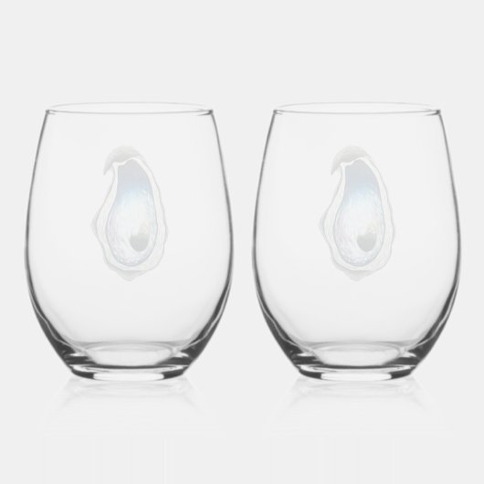 Oester Stemless wijnglas - 2 set Wijnglas Zonder Voet (Achterkant)