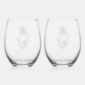 Oester Stemless wijnglas - 2 set Zonder Voet (Achterkant)