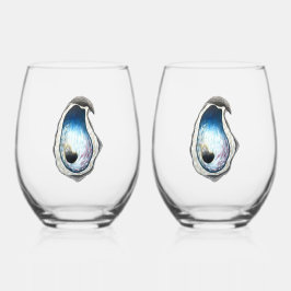 Oester Stemless wijnglas - 2 set Zonder Voet