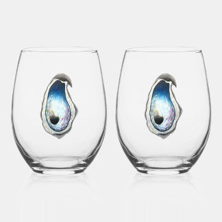 Oester Stemless wijnglas - 2 set Zonder Voet