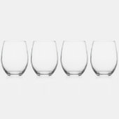 Oester Stemless wijnglas - 4 set Wijnglas Zonder Voet (Links)