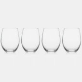 Oester Stemless wijnglas - 4 set Zonder Voet (Links)