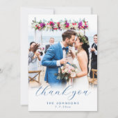 Oester Waterverf strand bruiloft platte foto Bedankkaart (Voorkant)