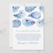 Oester Waterverf strand bruiloft platte foto Bedankkaart (Achterkant)