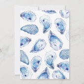 Oester Welkom Party Blauwe Waterverf Kaart (Achterkant)