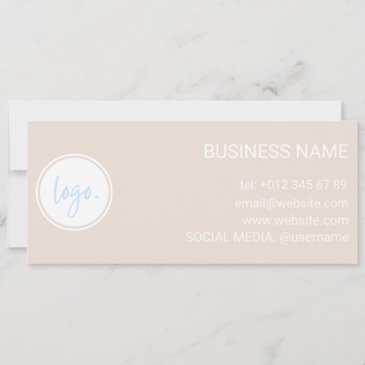 OESTER WITTE LOYALITEIT KAART 10 MET ZAKELIJKE LOG (Achterkant)