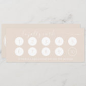 OESTER WITTE LOYALITEIT KAART 10 MET ZAKELIJKE LOG (Voorkant / Achterkant)