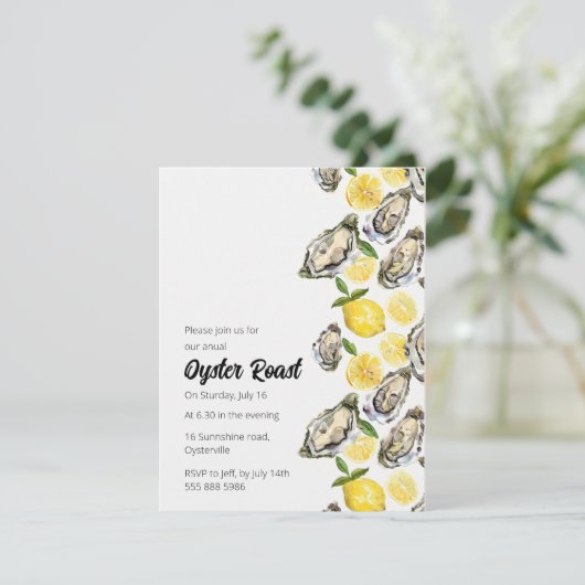 Oesterbraaduitnodiging Aankondiging (Staand voorkant)