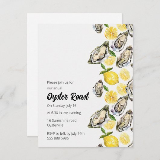 Oesterbraaduitnodiging Aankondiging (Voorkant / Achterkant)