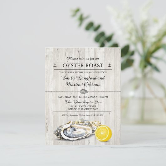 Oesterbradery Zeilvaart- en Zeevoedsel Feestje Kaart (Staand voorkant)