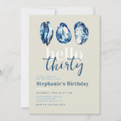 Oesterfeest nautische oceaan strand 30e verjaardag kaart (Voorkant)