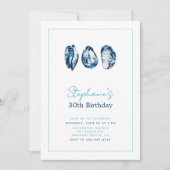 Oesterlijst Nautisch Strand Oceaan 30e Verjaardag Kaart (Voorkant)