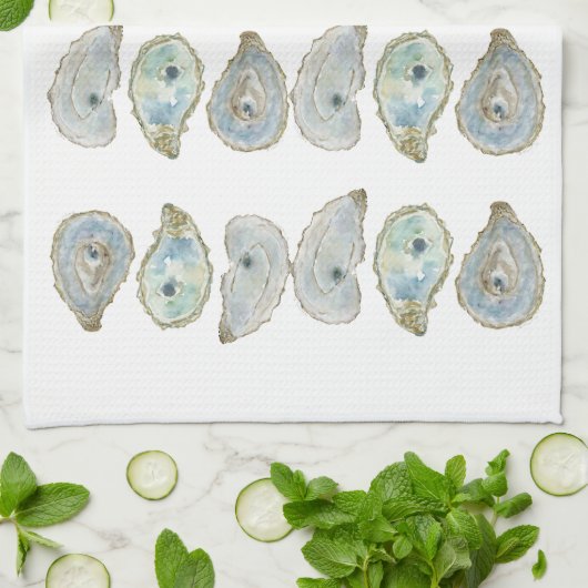 oesterpatroon van de Waterverf aan de kust Theedoek (Gevouwen)