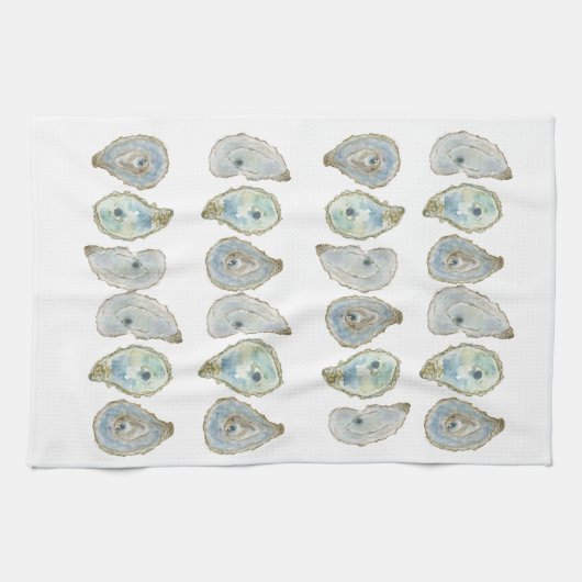 oesterpatroon van de Waterverf aan de kust Theedoek (Horizontaal)