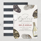 Oesters & Champagne repetitie diner Kaart (Voorkant / Achterkant)