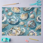 Oesters Clams zeeschelpen patroon Tissuepapier (Craft)