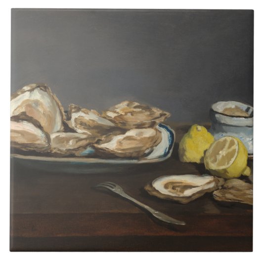 Oesters (door Edouard Manet) Tegeltje (Voorkant)