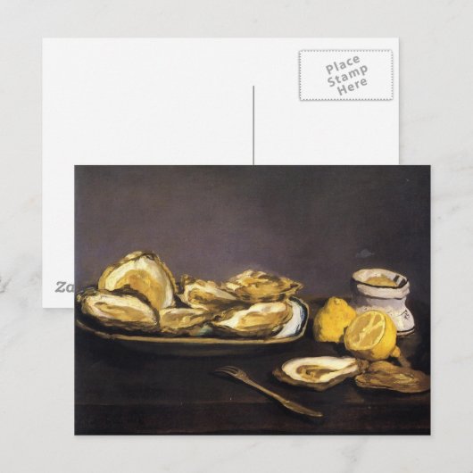 Oesters - Édouard Manet Briefkaart (Voorkant / Achterkant)