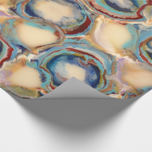 Oesters en Agates Wrapping Paper Cadeaupapier (Hoek)