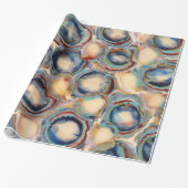 Oesters en Agates Wrapping Paper Cadeaupapier (Uitgerold)