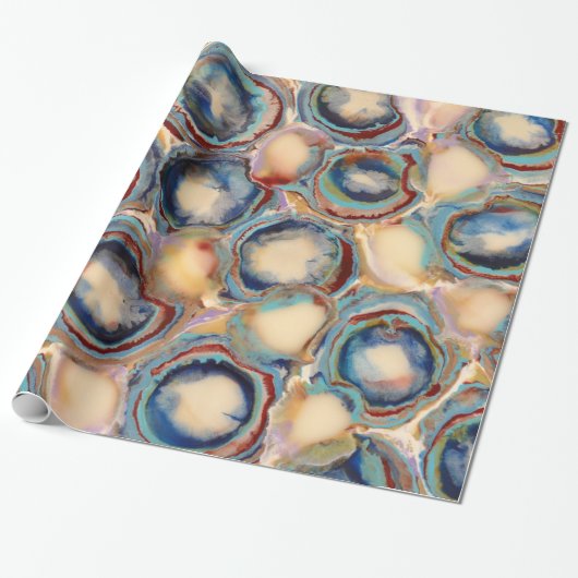 Oesters en Agates Wrapping Paper Cadeaupapier (Uitgerold)