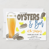 Oesters en Bier Party Uitnodiging (Voorkant)