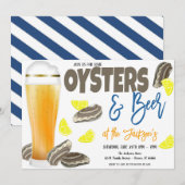 Oesters en Bier Party Uitnodiging (Voorkant / Achterkant)