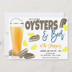 Oesters en Bier Party Uitnodiging