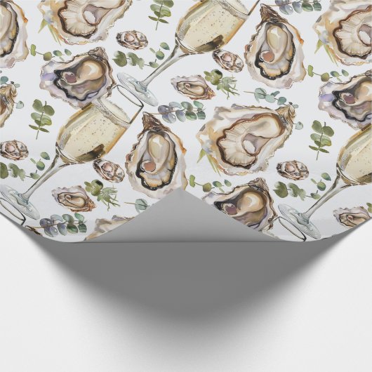 Oesters en champagne cadeaupapier (Hoek)
