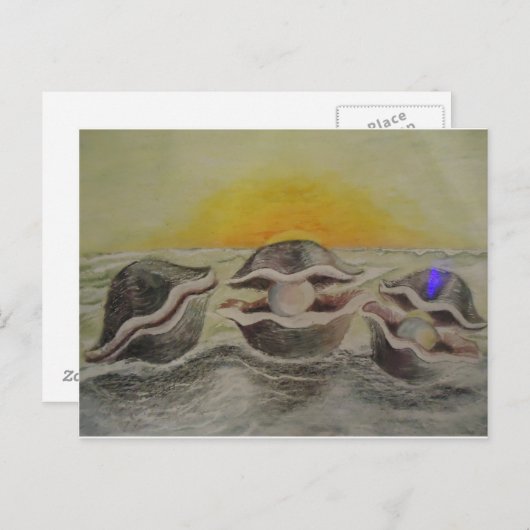 Oesters en parels briefkaart (Voorkant / Achterkant)