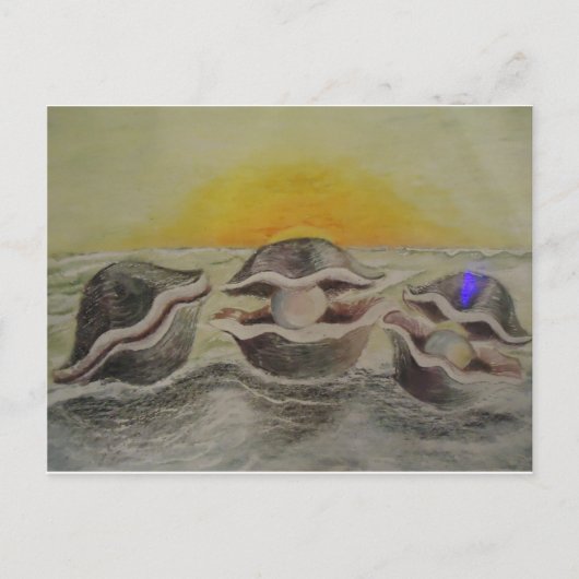 Oesters en parels briefkaart (Voorkant)