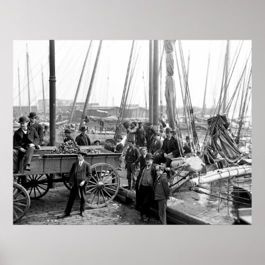 Oesters lossen poster (Voorkant)