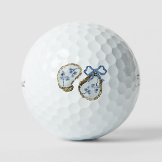 Oesters Met Blauwe Boog Golfballen (Voorkant)