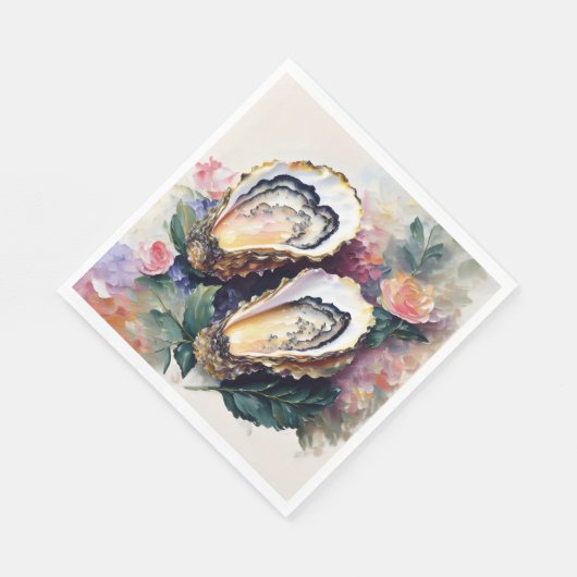 Oesters met bloemen Fine Art Servet (Hoek)