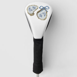 Oesters met Blue Bow Golf Head Hoesje Golfheadcover