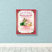 Oesters Rockefeller op de Halve Shell Canvas Afdruk (Insitu (Houten vloer))