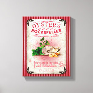 Oesters Rockefeller op de Halve Shell Canvas Afdruk